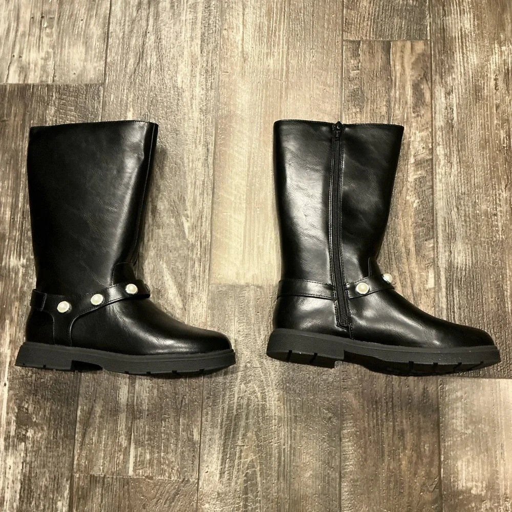 Sonoma Girl’s Black Pearl-Accent Boot for Size 4